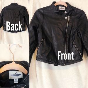 Black leather jacket